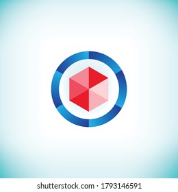 Diamond Logotype Konzept mit Buchstabe O