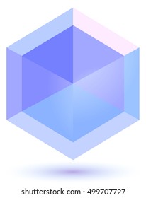 Diamond logotype and icon, light fresh style