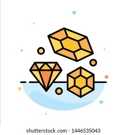 Diamond, Love, Heart, Wedding Abstract Flat Color Icon Template