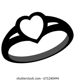 Diamond Love Ring Symbol
