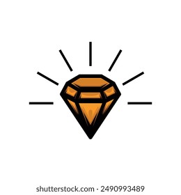 diseño de logotipo de lujo de diamante concepto estilo vintage