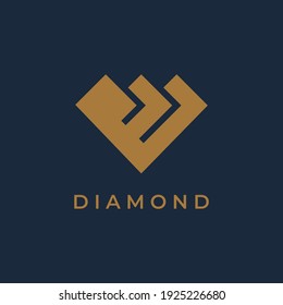 vector de logotipo de lujo de diamantes
