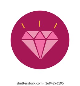 iconos de estilo plano y bloques de piedra de lujo de diamantes Diseño de ilustraciones vectoriales