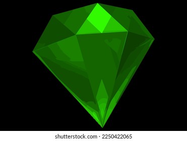 Diamond Magic Gemstone Green Element vector illustration