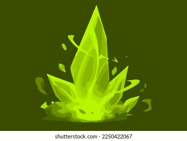 Ilustración vectorial de Diamond Magic Gemstone Green Element