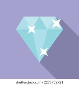 Diamond marketing level icon flat vector. Digital target. Social market