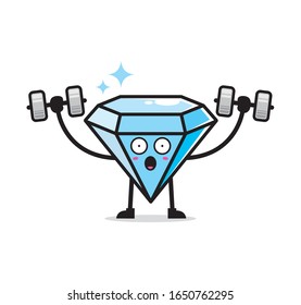Vector de diseño de caracteres de mascota de diamante