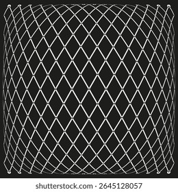 Diamond mesh pattern. Rhombus grid texture. Geometric lattice design. Vector diamond structure.