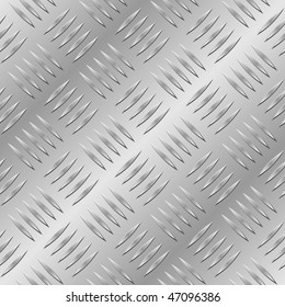 Diamond Metal Plate Seamless Vector Pattern.