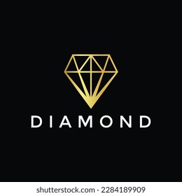 plantilla de diseño de logotipo minimalista de diamantes