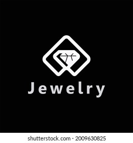 diamond minimalist logo vector design 