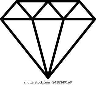 Diamond mining industry icon with black outline style. diamond, design, luxury, graphic, abstract, texture, pattern. Vector Illustration