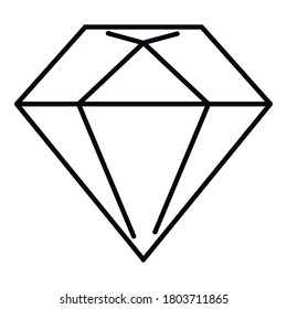 Diamond mission icon. Outline diamond mission vector icon for web design isolated on white background