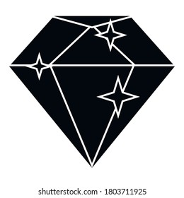 Diamond mission icon. Simple illustration of diamond mission vector icon for web design isolated on white background
