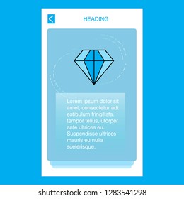 Diamond  mobile vertical banner design design. Vector