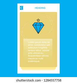 Diamond  mobile vertical banner design design. Vector
