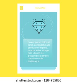 Diamond mobile vertical banner design design. Vector