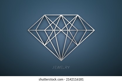 Diamond modern design in vector format