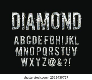 Diamond Modern Italic Alphabet Font. Typography urban style fonts for technology, digital, movie logo. vector illustration