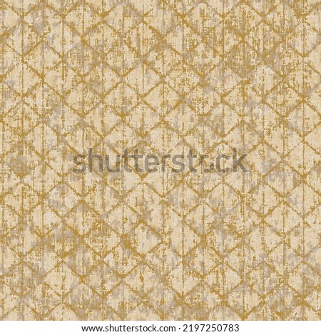 Diamond Modern Rug yellow Pattern Boho Geometric kilim ikat pattern with grunge texture