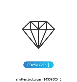 Diamond modern simple outline vector icon