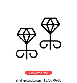 Diamond modern vector style. Diamond icon concept. Diamond icon for web and app.