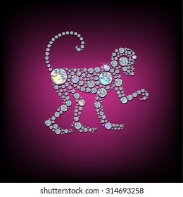 Diamond monkey- symbol of 2016 New Year