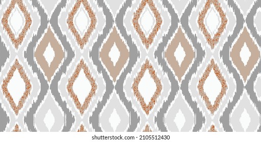Diamond motif minimal geometric print. Paint brush seamless pattern. Freehand design background. Trendy handdrawn modern simple geo ornament. Artistic hand drawn abstract vector wallpaper rug, pillow