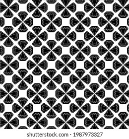 Diamond Motifs Pattern. Decoration for Interior, Exterior, Carpet, Textile, Garment, Cloth, Silk, Tile, Plastic, Paper, Wrapping, Wallpaper, Pillow, Sofa, Background, Ect. Vector Illustration  