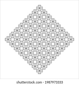 Patrón de motivos de diamante. Decoración de interiores, exteriores, alfombras, textiles, prendas de vestir, tela, seda, mosaico, plástico, papel, envuelto, tapicería, almohada, sofás, fondo, etc. Ilustración vectorial  
