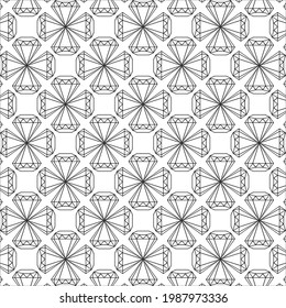Patrón de motivos de diamante. Decoración de interiores, exteriores, alfombras, textiles, prendas de vestir, tela, seda, mosaico, plástico, papel, envuelto, tapicería, almohada, sofás, fondo, etc. Ilustración vectorial  