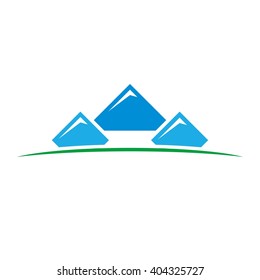 diamond and mountain logo vector.
