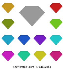 Diamond multi color icon. Simple glyph, flat vector of web icons for UI and UX, website or mobile application