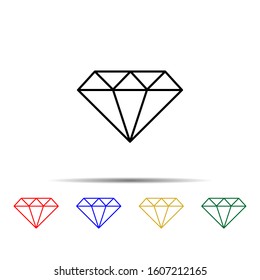diamond multi color style icon. Simple thin line, outline vector of casino icons for ui and ux, website or mobile application