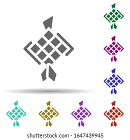 Icono de Diamante en estilo multicolor. Glifo simple, vector plano de iconos de la religiosidad mundial para ui y ux, sitio web o aplicación móvil
