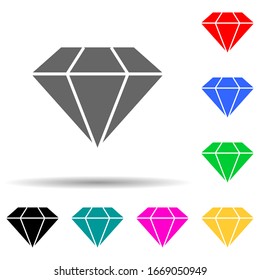 diamond mehrfarbiges Symbol. Einfache dünne Linie, Vektorillustration von Web-Icons für i und ux, Website oder mobile Applikationen