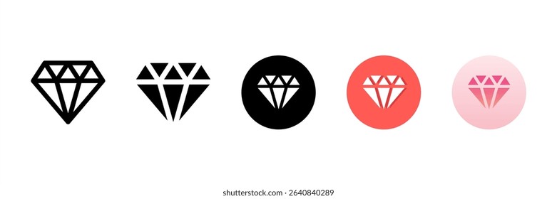 Diamond Multi Style Icon Set