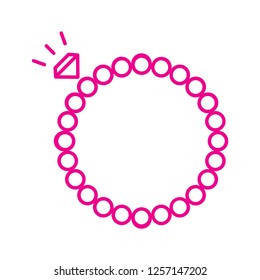 Diamond necklace icon