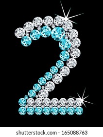 Diamond number. Vector 