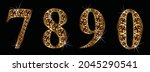 Diamond numbers set 7,8,9,0. Vector Eps10