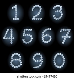 Diamond numerals symbols collection
