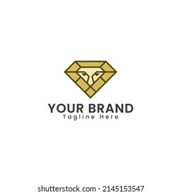 Das Diamond Old man Logo ist perfekt für Schmucklogos, Schönheit, Antiquitäten, Schmuckgeschäfte, klassische Geschäfte, Medien usw.