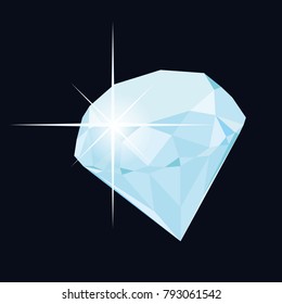  diamond on a black background