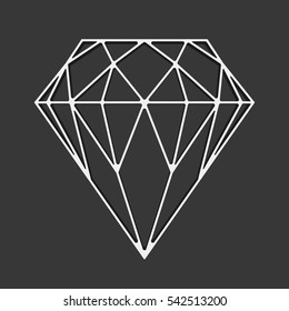 Diamond On Black Background Gemstone Sign Stock Vector (Royalty Free ...