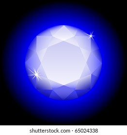 Diamond on a black background is shown in the picture