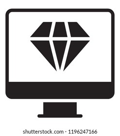 A diamond on computer showing clean code 