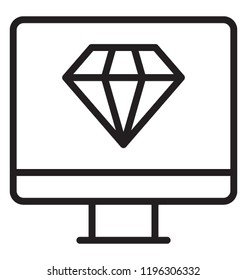 A diamond on computer showing clean code 