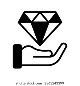 Icono de vector de diamantes que puede fácilmente modificar o editar

