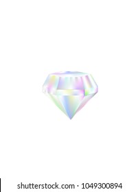Diamond on white background