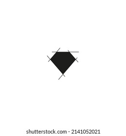 Diamant auf weißem Hintergrund